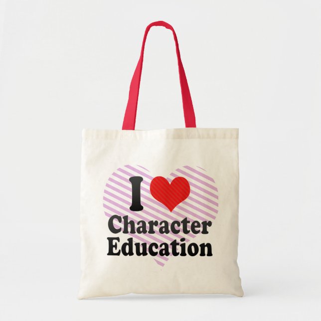 Bolsa Tote Eu amo a educação de caráter (Frente)