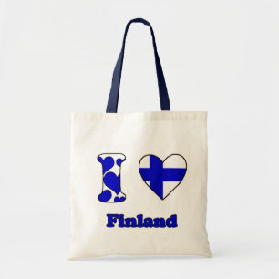 Bolsa Tote Eu amo a Finlândia