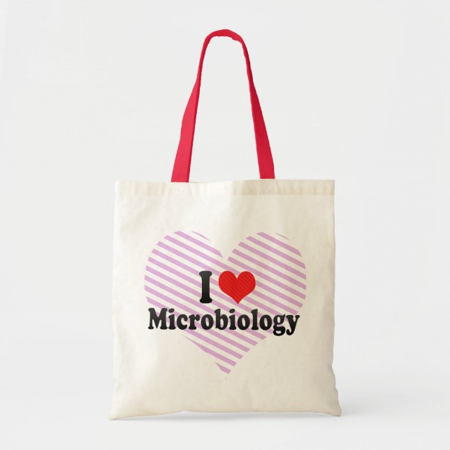 Bolsa Tote Eu amo a microbiologia (Frente)