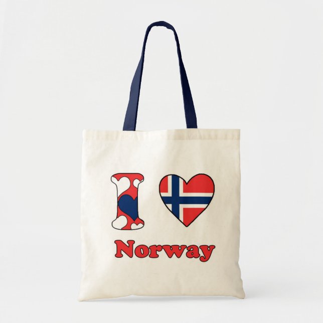 Bolsa Tote Eu amo a Noruega (Frente)