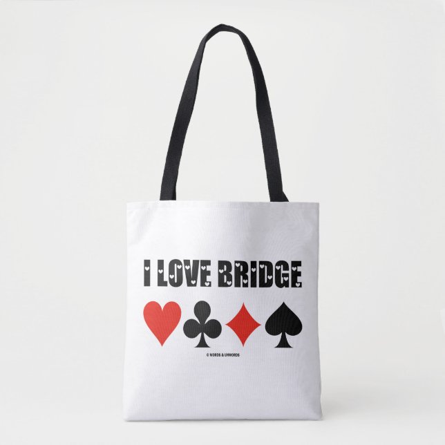 Bolsa Tote Eu Amo A Ponte Quatro Traços De Ponte De Jogo (Frente)