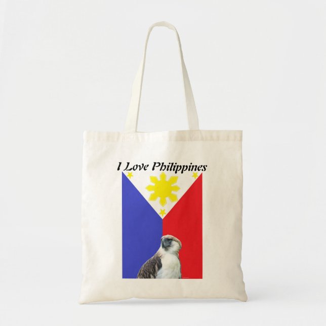 Bolsa Tote Eu amo a sacola de Filipinas (Frente)