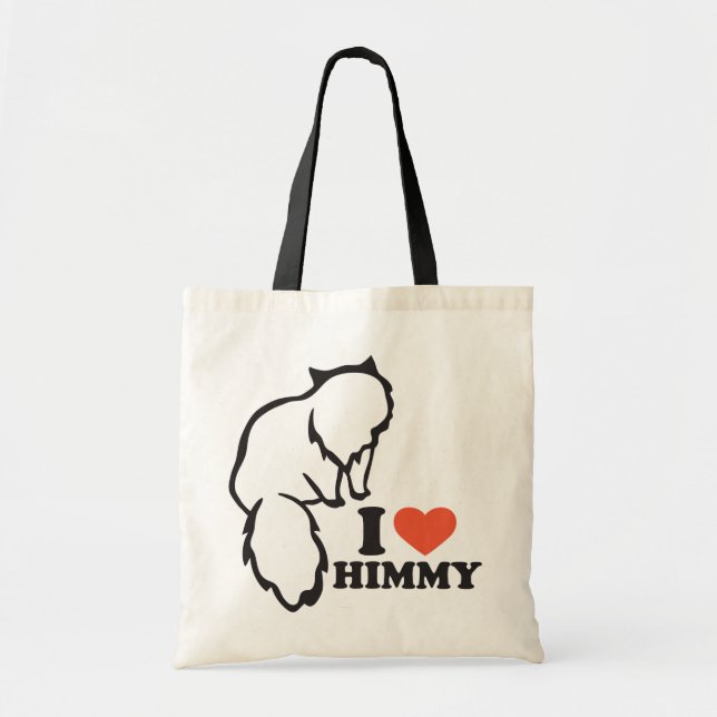 Bolsa Tote Eu amo a sacola de Himmy (Frente)