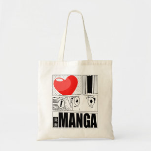 Bolsa Tote EU AMO a sacola de MANGA