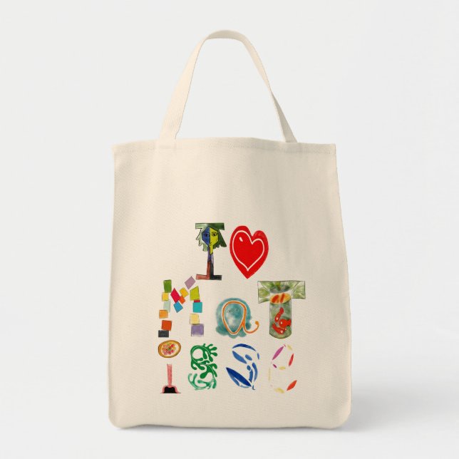 Bolsa Tote Eu amo a sacola de Matisse (Frente)
