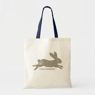 Bolsa Tote Eu amo a sacola dos coelhos