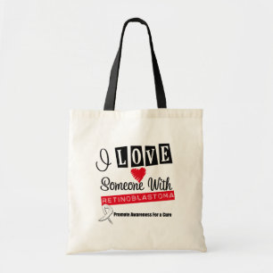 Bolsa Tote Eu amo alguém com Retinoblastoma