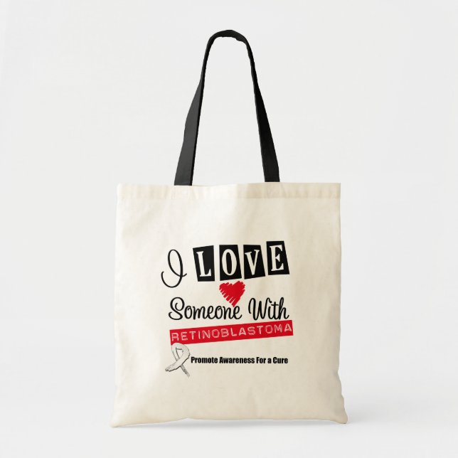 Bolsa Tote Eu Amo Alguém Com Retinoblastoma (Frente)