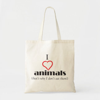 Bolsa Tote Eu amo animais