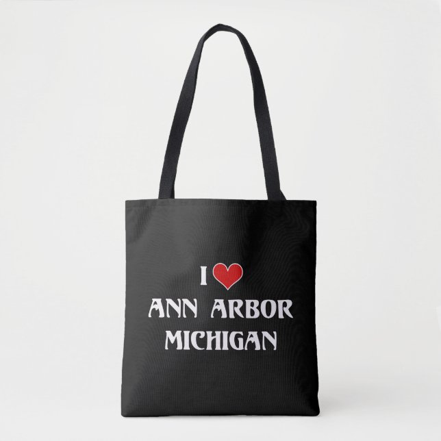 Bolsa Tote Eu Amo Ann Arbor, Michigan (Frente)