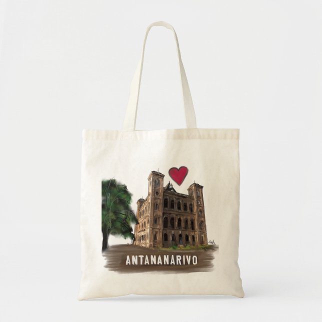 Bolsa Tote Eu amo Antananarivo (Frente)