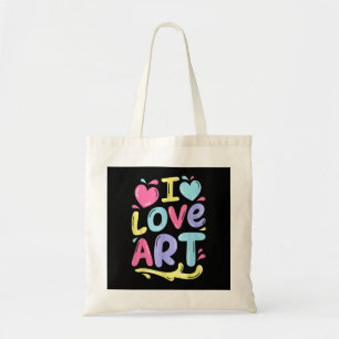 Bolsa Tote Eu Amo Arte, Pintora Artista Colorida Pintura Pres