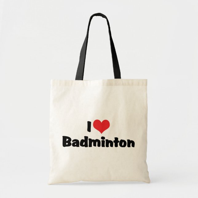 Bolsa Tote Eu Amo Badminton (Frente)