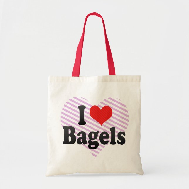 Bolsa Tote Eu amo Bagels (Frente)
