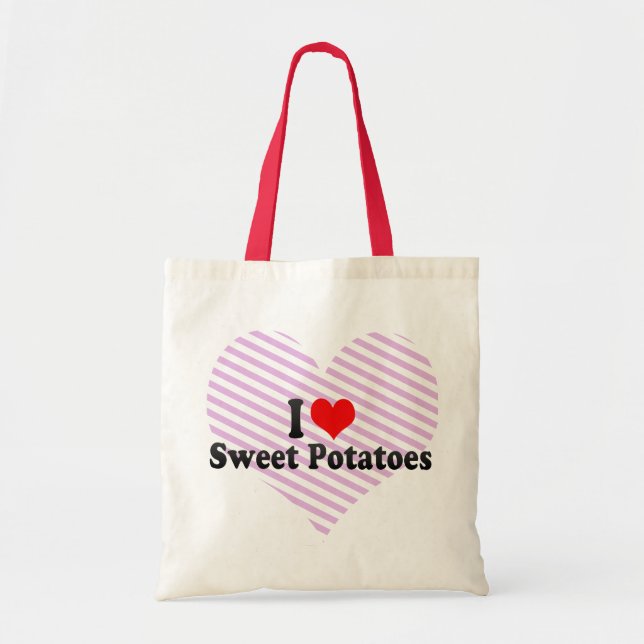Bolsa Tote Eu amo batatas doces (Frente)