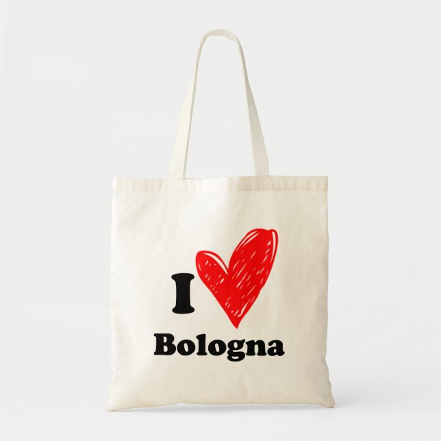 Bolsa Tote Eu amo Bolonha (Frente)
