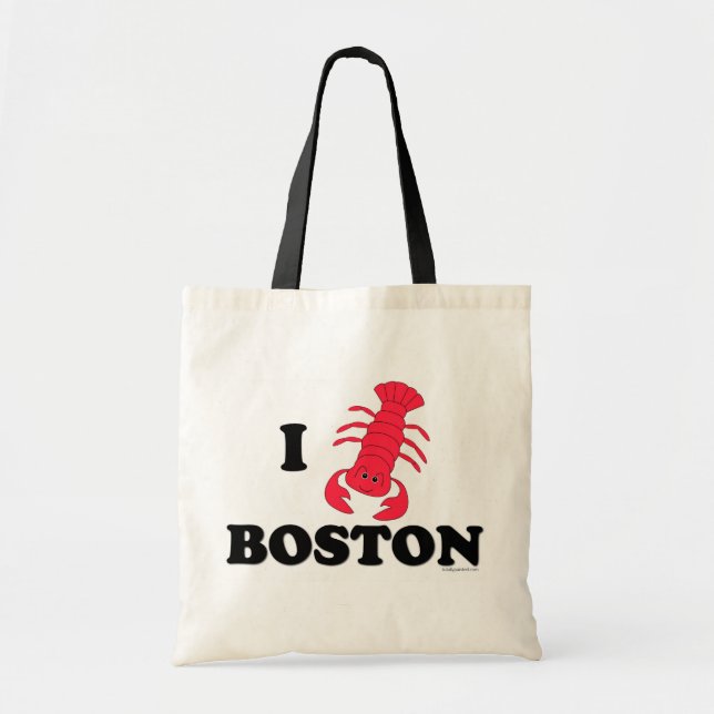 Bolsa Tote Eu amo Boston (Frente)