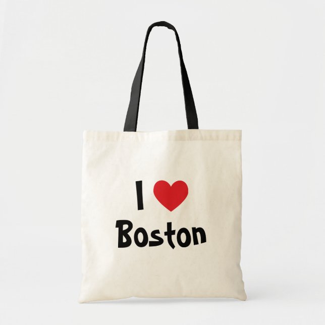 Bolsa Tote Eu Amo Boston (Frente)