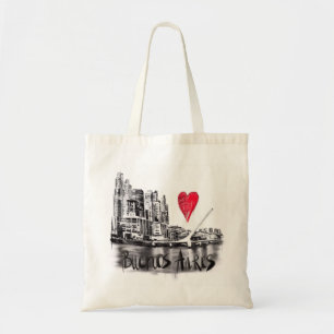 Bolsa Tote Eu amo Buenos. Aires