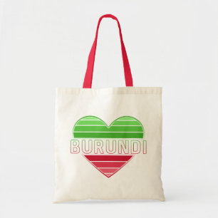 Bolsa Tote Eu Amo Burundi, Coração Burundi