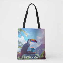 BOLSA TOTE EU AMO CACAU - TOUCAN