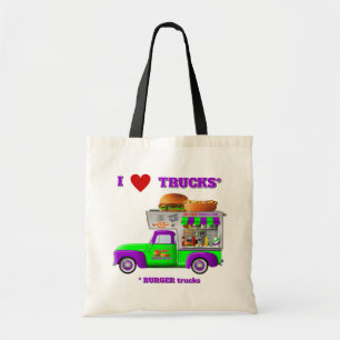 Bolsa Tote Eu Amo Caminhões (Caminhões Burger) Saco