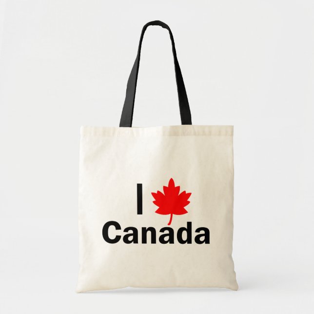 Bolsa Tote Eu amo Canadá (Frente)