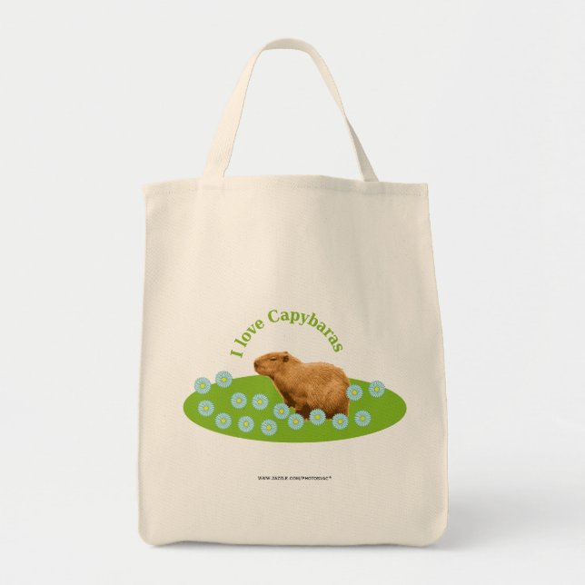Bolsa Tote Eu amo Capybaras (Frente)