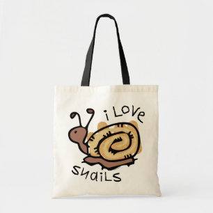 Bolsa Tote Eu amo caracóis