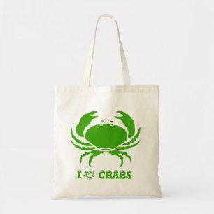 Bolsa Tote Eu Amo Caranguejos