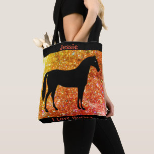 Bolsa Tote Eu Amo Cavalos Esmagando Saco