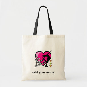 BOLSA TOTE EU AMO CORAÇÕES E PATINADOR DO PATINAGEM ARTÍST