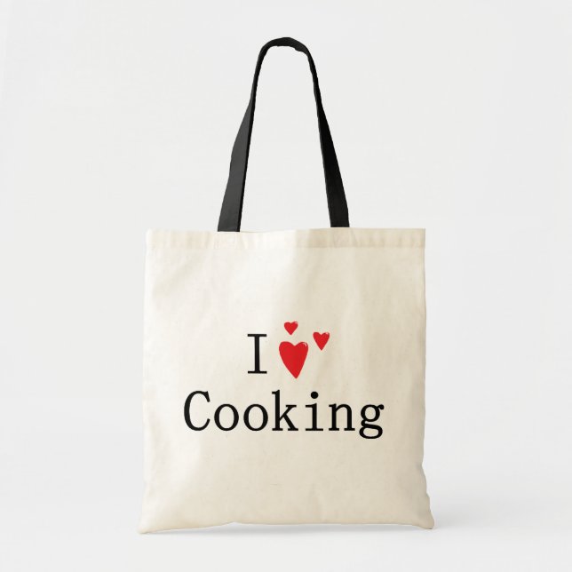 Bolsa Tote Eu amo cozinhar (Frente)