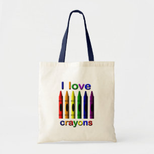 Bolsa Tote Eu Amo Crayons Tote Bag