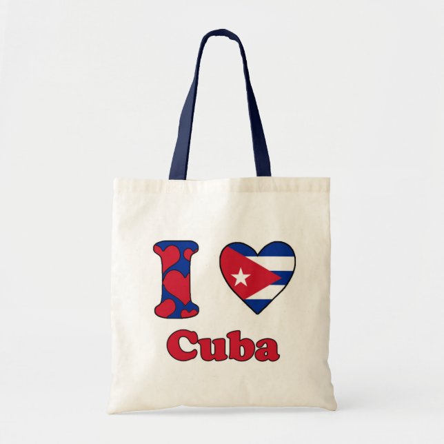 Bolsa Tote Eu amo Cuba (Frente)