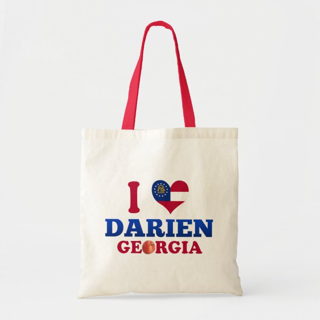 Bolsa Tote Eu amo Darien, Geórgia (Frente)