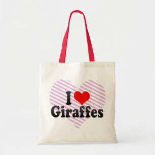 Bolsa Tote Eu amo girafas