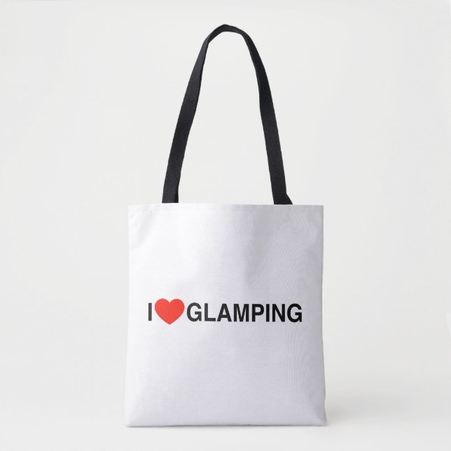 Bolsa Tote Eu amo Glamping - caravana do campista do (Frente)