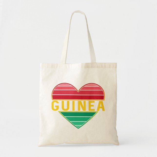 Bolsa Tote Eu Amo Guiné, Coração Guineense (Frente)