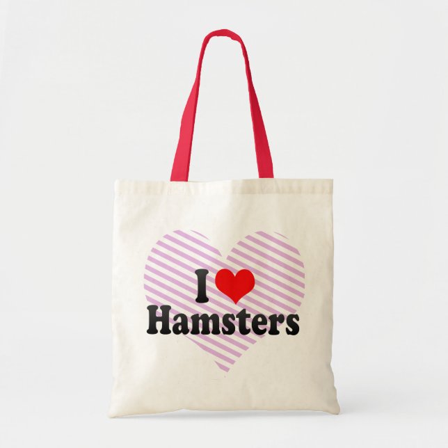 Bolsa Tote Eu amo hamster (Frente)
