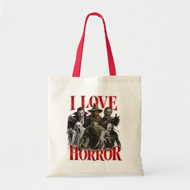 Bolsa Tote Eu Amo Horror (Frente)