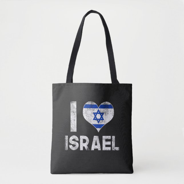Bolsa Tote Eu Amo Israel (Frente)