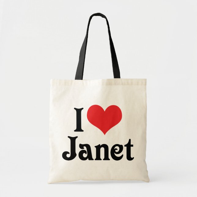 Bolsa Tote Eu Amo Janet (Frente)