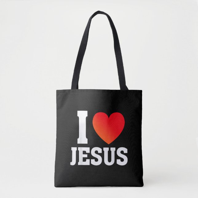 Bolsa Tote Eu Amo Jesus (Frente)