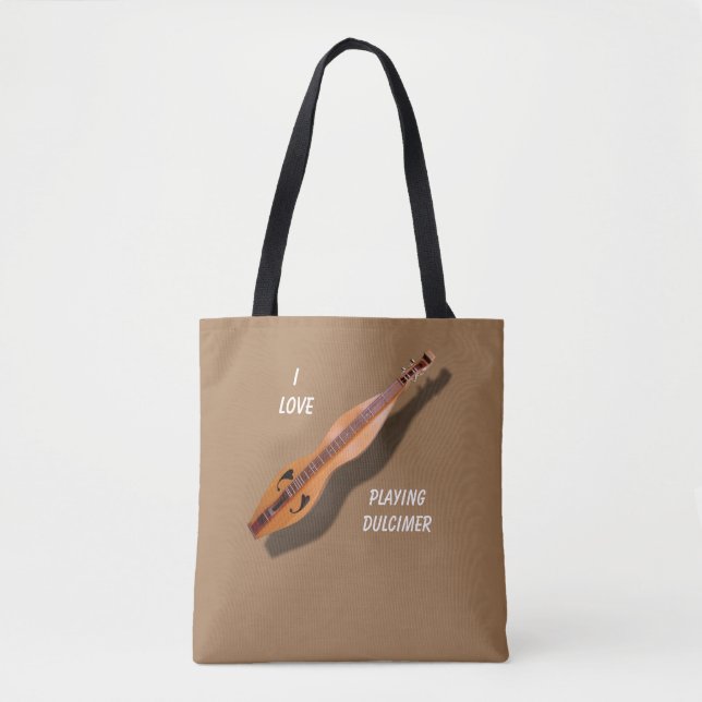 BOLSA TOTE EU AMO JOGAR O DULCIMER (Frente)