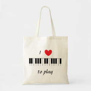 Bolsa Tote "Eu amo jogar" o saco
