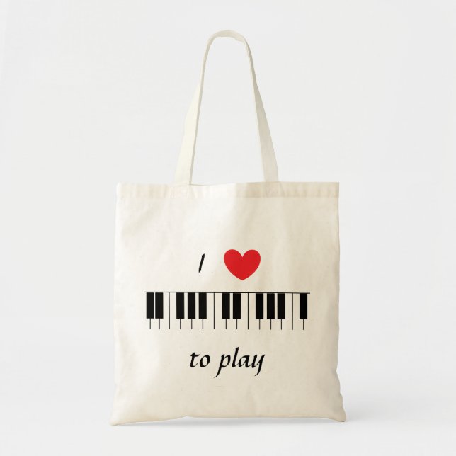 Bolsa Tote "Eu amo jogar" o saco (Frente)