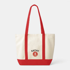 Bolsa Tote Eu Amo Mahjong - Boa Sorte Personalizada