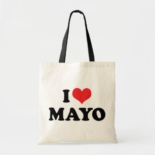 Bolsa Tote Eu Amo Maionese de Coração - Amante de Maionese