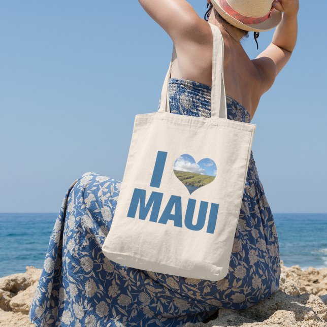 Bolsa Tote Eu Amo Maui Hawaii Férias Cute Havaianas (Criador carregado)